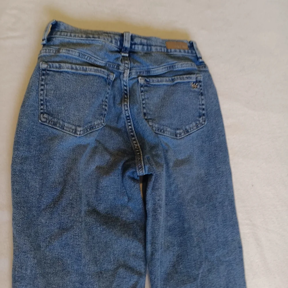 Justice Jr Sz18 Blue, White, and Pink Ombre Wide Legged Jeans